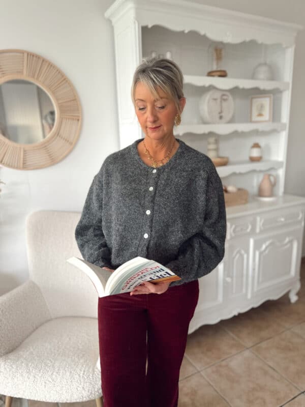 Gilet Gisèle GRIS foncé – Image 3