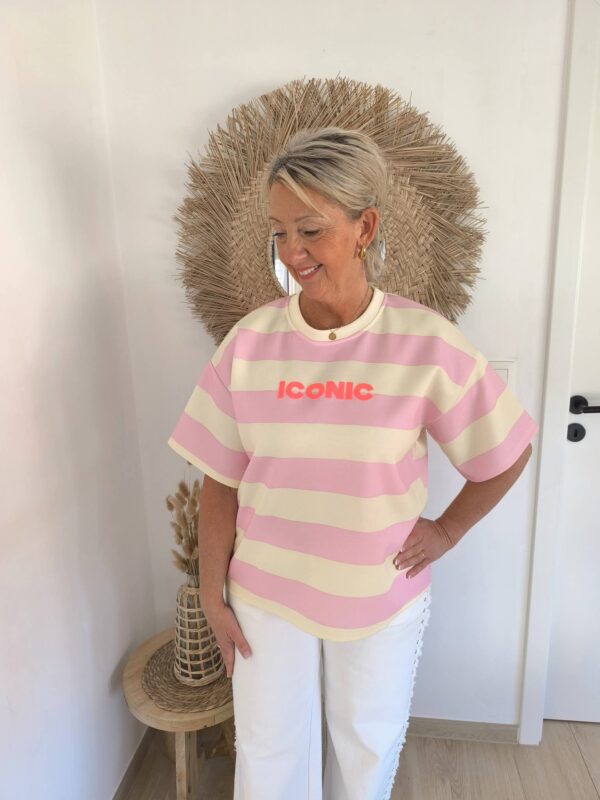 T-shirt Iconic Rose et Jaune
